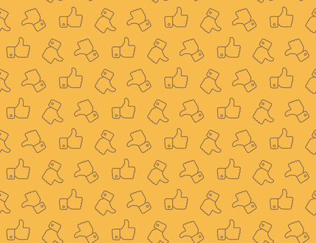 Hand Thumbs Up Icon Seamless Pattern Background Conceptのイラスト素材