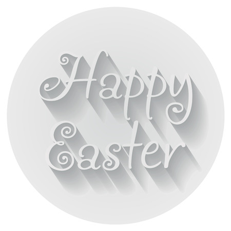 Happy Easter Hand lettering Typographical Vector Greeting Signのイラスト素材