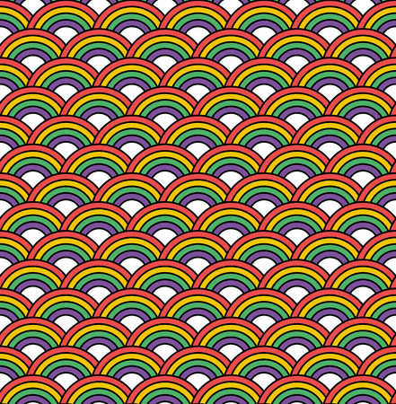 Seamless Rainbow Patternのイラスト素材