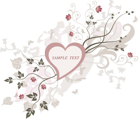 Floral Background with frame - vectorのイラスト素材