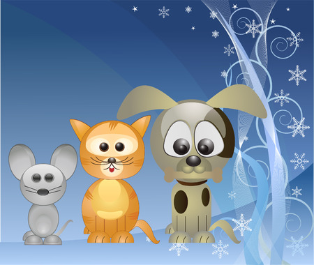 Abstract   winter  background - vectorのイラスト素材