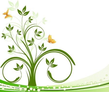 Abstract floral background vectorのイラスト素材