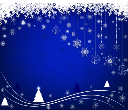 Christmas blue backgroundのイラスト素材