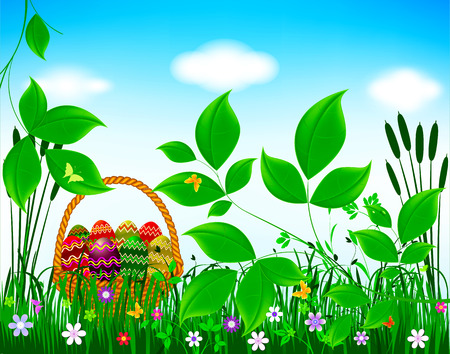 Easter backgroundのイラスト素材