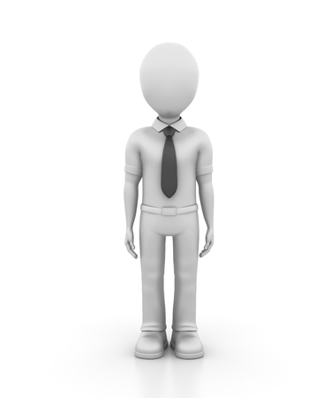 Businessman Character - High Quality 3D Renderingの写真素材