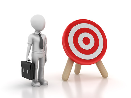 Target Businessman - High Quality 3D Renderingの写真素材