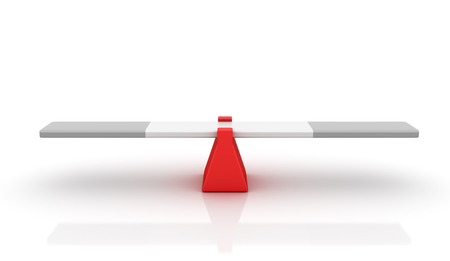 Empty Seesaw - Balance Concept - High Quality 3D Renderingの写真素材
