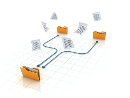 Computer Folders - High Quality 3D Renderingの写真素材