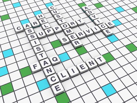 Crossword Series: SUPPORT - High Quality 3D Renderingの写真素材