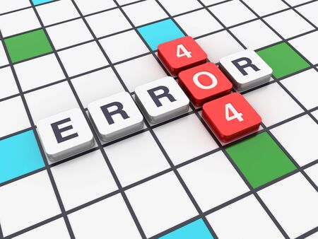 Crossword Series: ERROR 404 - High Quality 3D Renderingの写真素材