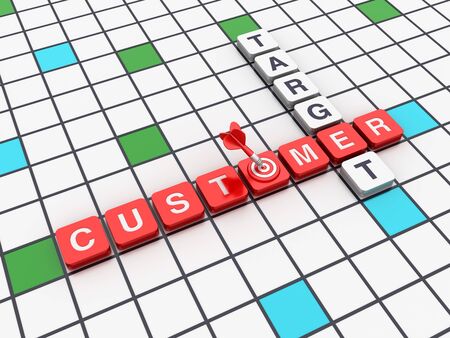 Crossword Series: CUSTOMER TARGET - High Quality 3D Renderingの写真素材