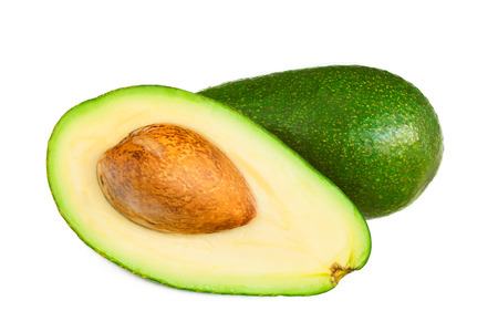 Fresh avocado isolated on white background.の写真素材