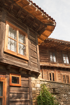 Old wooden village in Eastern Europe.の写真素材