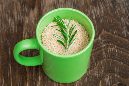 Healthy wholegrain couscous in a cup.の写真素材