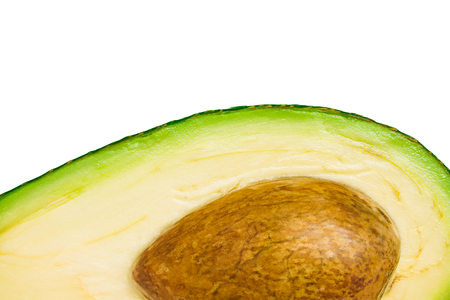 Avocado fruit isolated on white background, close up.の写真素材