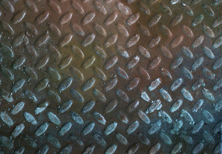 Old metal floor texture, color fadedの写真素材