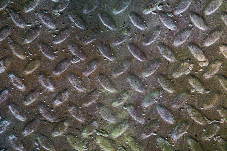 Old metal floor texture, color fadedの写真素材