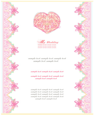 romantic vintage invitationのイラスト素材