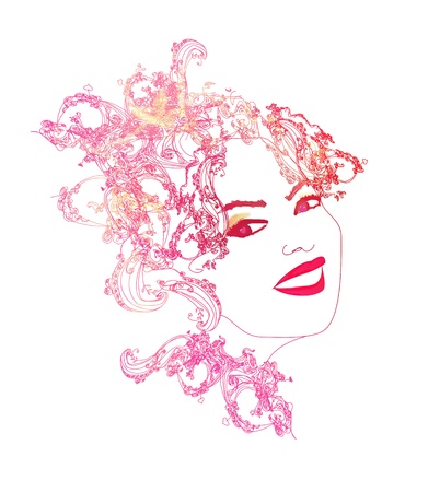 Abstract Woman portrait,の写真素材