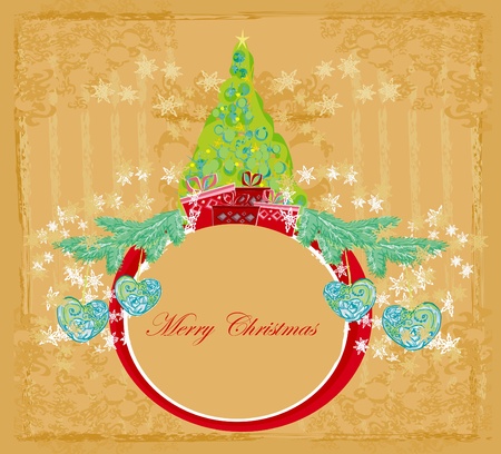 Abstract elegant grunge christmas tree card        のイラスト素材
