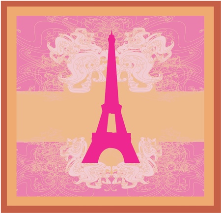 vintage retro Eiffel card
