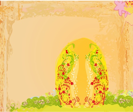 Easter Egg On Grunge Background のイラスト素材