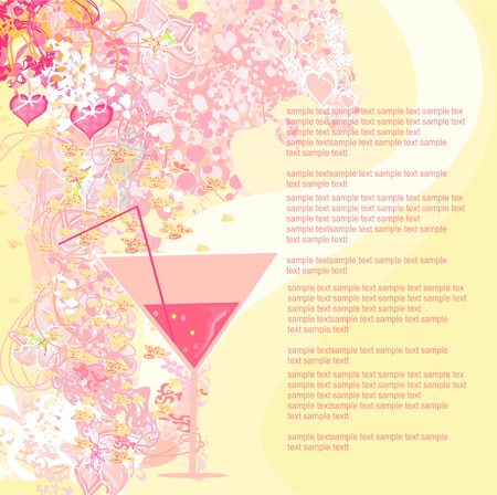 Invitation To Birthday Cocktail Party        のイラスト素材