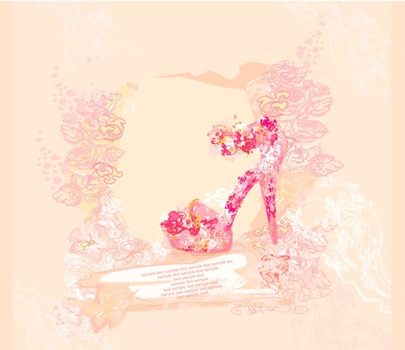 shoes vintage poster のイラスト素材