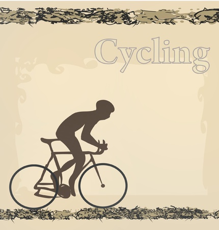 Cycling Grunge Poster Template のイラスト素材