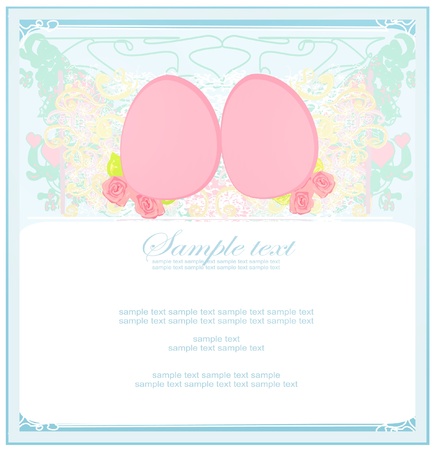 Easter Egg On Grunge Background のイラスト素材