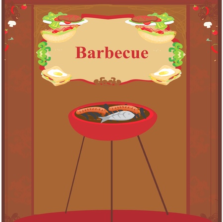 Barbecue Party Invitation のイラスト素材