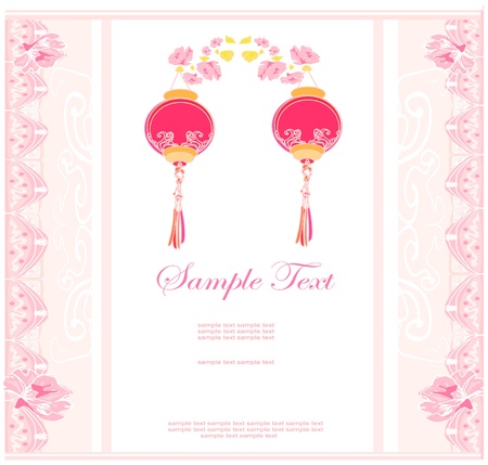 Chinese New Year cardのイラスト素材