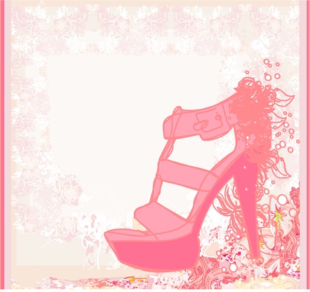 shoes vintage poster のイラスト素材