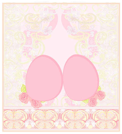 Easter Egg On Grunge Background のイラスト素材
