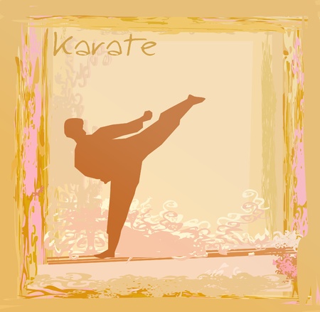 karate Grunge posterのイラスト素材