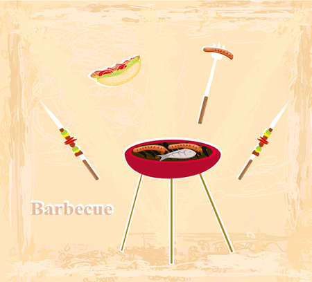 Barbecue Party Invitation のイラスト素材