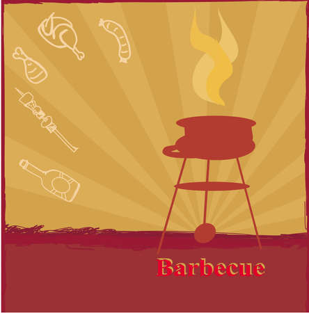 Barbecue Party Invitation のイラスト素材