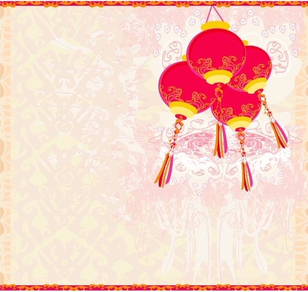 Chinese New Year card のイラスト素材