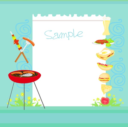 Barbecue Party Invitation のイラスト素材