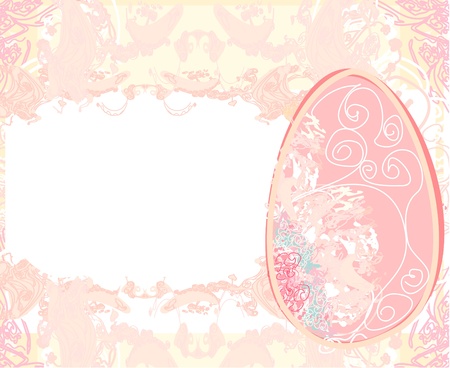 Easter Egg On floral Backgroundのイラスト素材