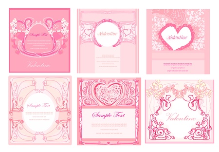 Valentines day  Vector cards set のイラスト素材