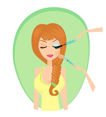 Make-up girlのイラスト素材