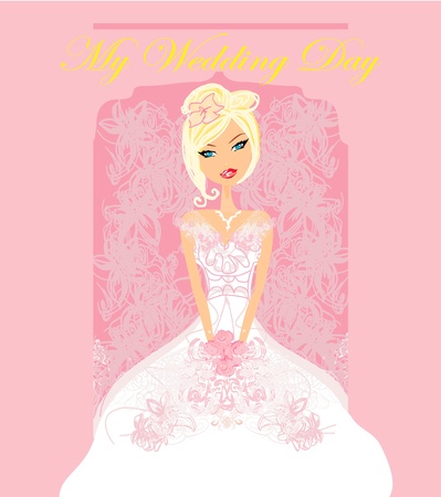 Beautiful bride card のイラスト素材