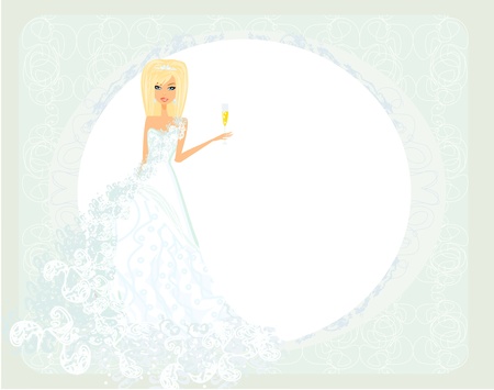 Beautiful bride card のイラスト素材