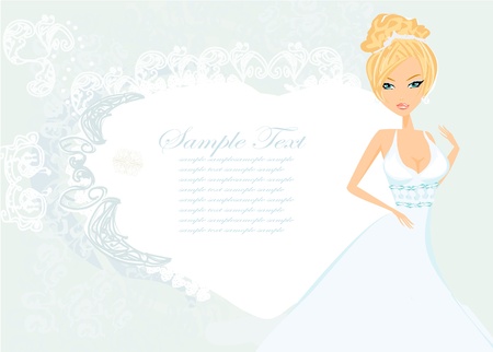 Beautiful bride card のイラスト素材
