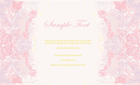 Beautiful floral frame with space for your text のイラスト素材
