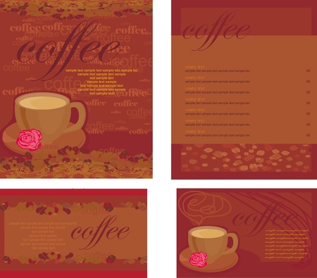 menu coffee shop set のイラスト素材