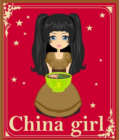 sweet china girl のイラスト素材
