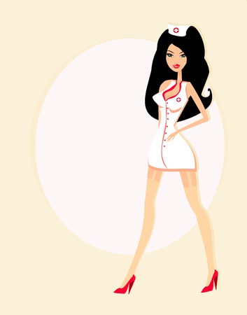 vector illustration of a sexy nurse のイラスト素材