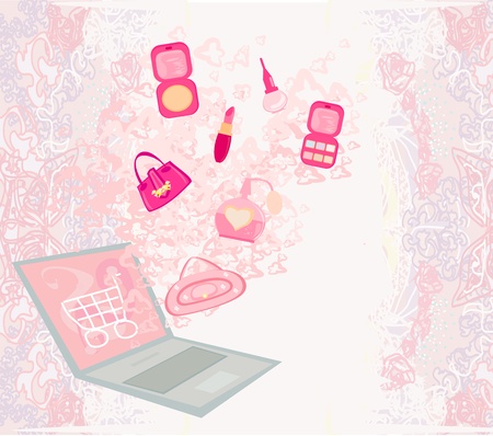 Online shoppingのイラスト素材